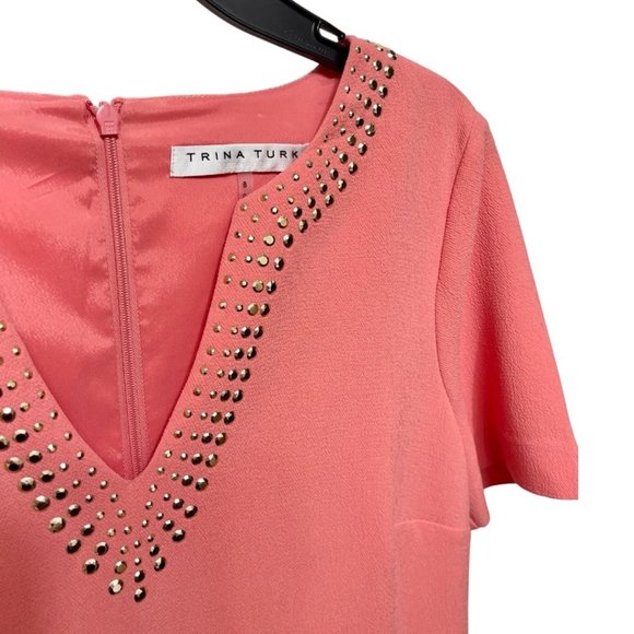 Trina Turk Heatwave Dress in Coral, Size 8 - Picture 7 of 10